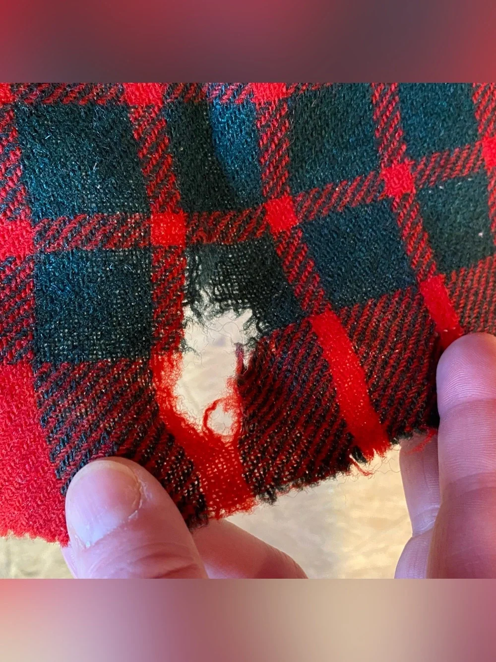 Vtg Chippewa Woolen Mills Red Green Yellow Plaid Wool Camp Blanket 60”x81”